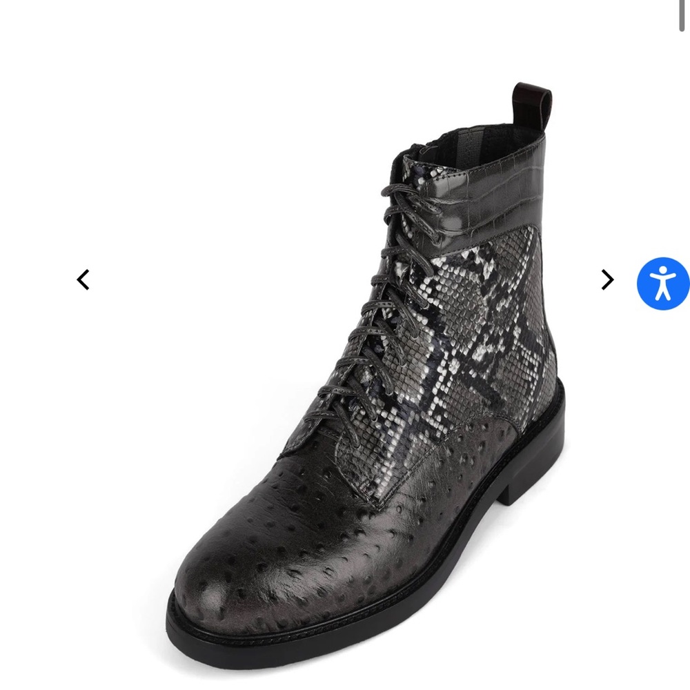 Jeffrey Campbell fischer grey exotic multi color boot, size 8.5